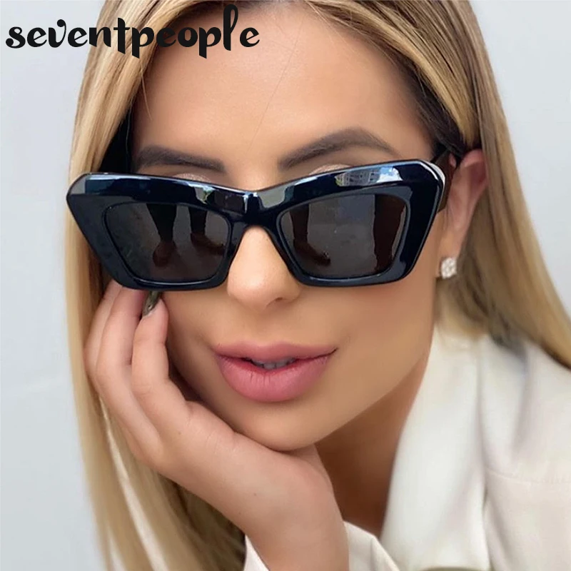 

Retro Cat Eye Sunglasses Women 2022 Luxury Brand Designer Vintage Cateye Sun Glasses For Female Fashion Small Frame Sunglass