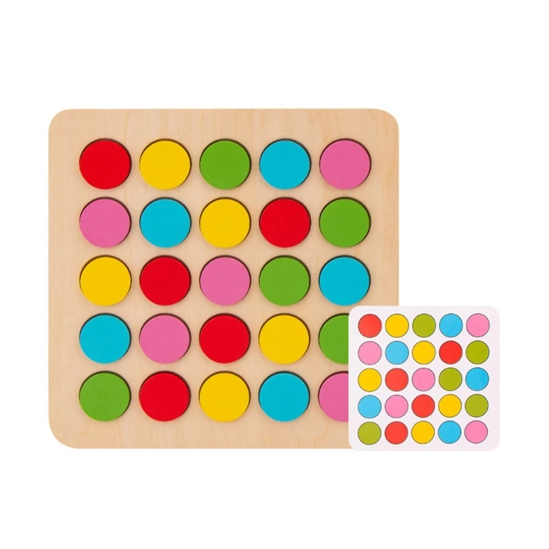 

Puzzle Game Wood Board Educational Color Recognition Math Learning Toy