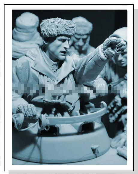 

1/16 Die Cast Resin Figure Model Building Kit WWII German Winter Soldier Model Building Toy Unpainted (No Feet)