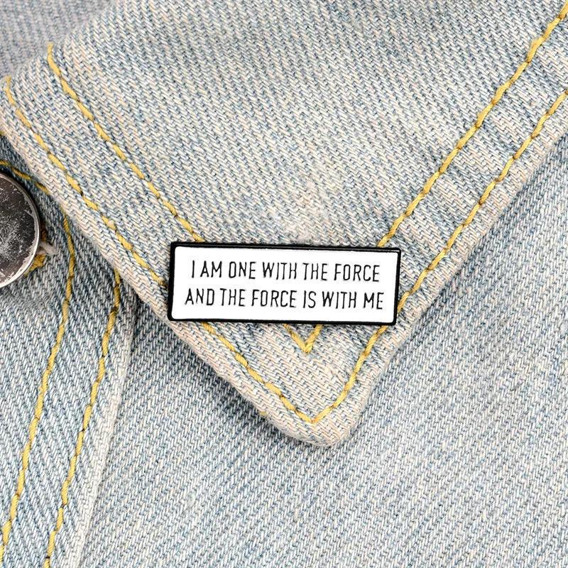 

Strength Is With Me Christmas Personality Badges Letters New Year Gift Friends Women's Brooch Enamel Pin Lapel Pins Jewelry