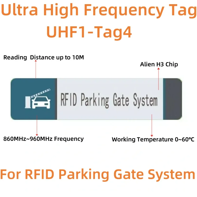 ZK UHF1-Tag4 UHF 860 ~ 960 МГц Rfid-метка на лобовое стекло RFID-наклейка для отслеживания