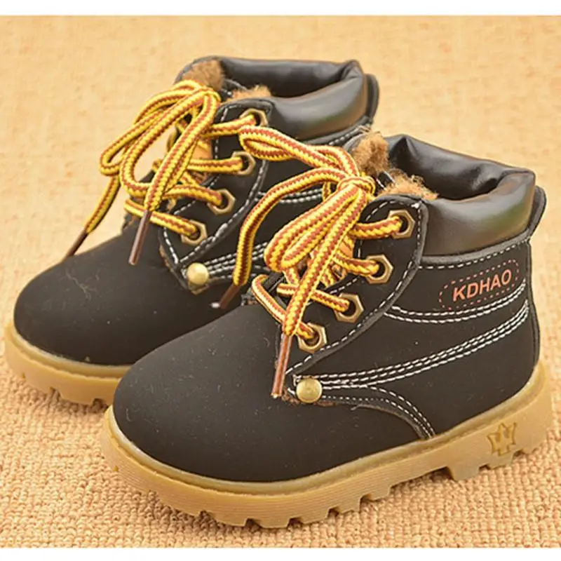 2022 Winter Children's boots Girls Boys Plush Boots Casual Warm Ankle Shoes Kids Fashion Sneakers Baby Snow Boots