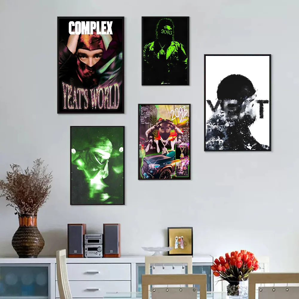 Rapper Y-Yeat Anime Posters Sticky HD Quality Wall Art Retro For Home Room Decor