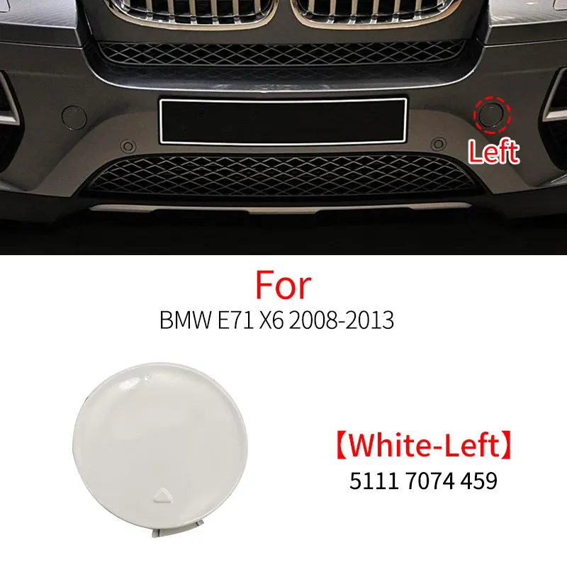 

Для BMW E71 автомобильный передний бампер фаркоп крышка аксессуар замена черный белый для BMW X6 2008-2013 51117074459 51117074460