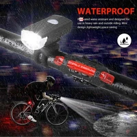 bike light set led usb rechargeable bicycle headlight front light bicycle highlight warning headlight bicycle accessories
