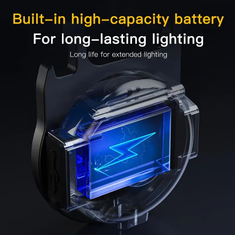 

Flashlight High-brightness Rechargeable Camping Light With Keychain Portable Emergency Lamp Camping Emergency Light Torch Mini