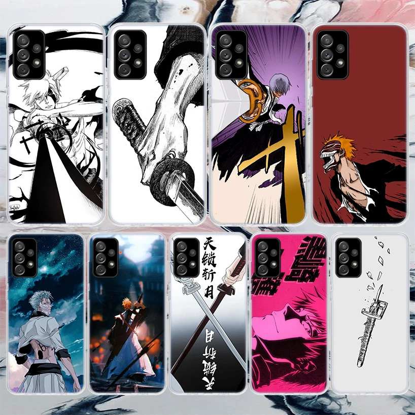 Японский мягкий чехол для телефона с рисунком аниме отбеливатель Samsung Galaxy A52 A53 A54