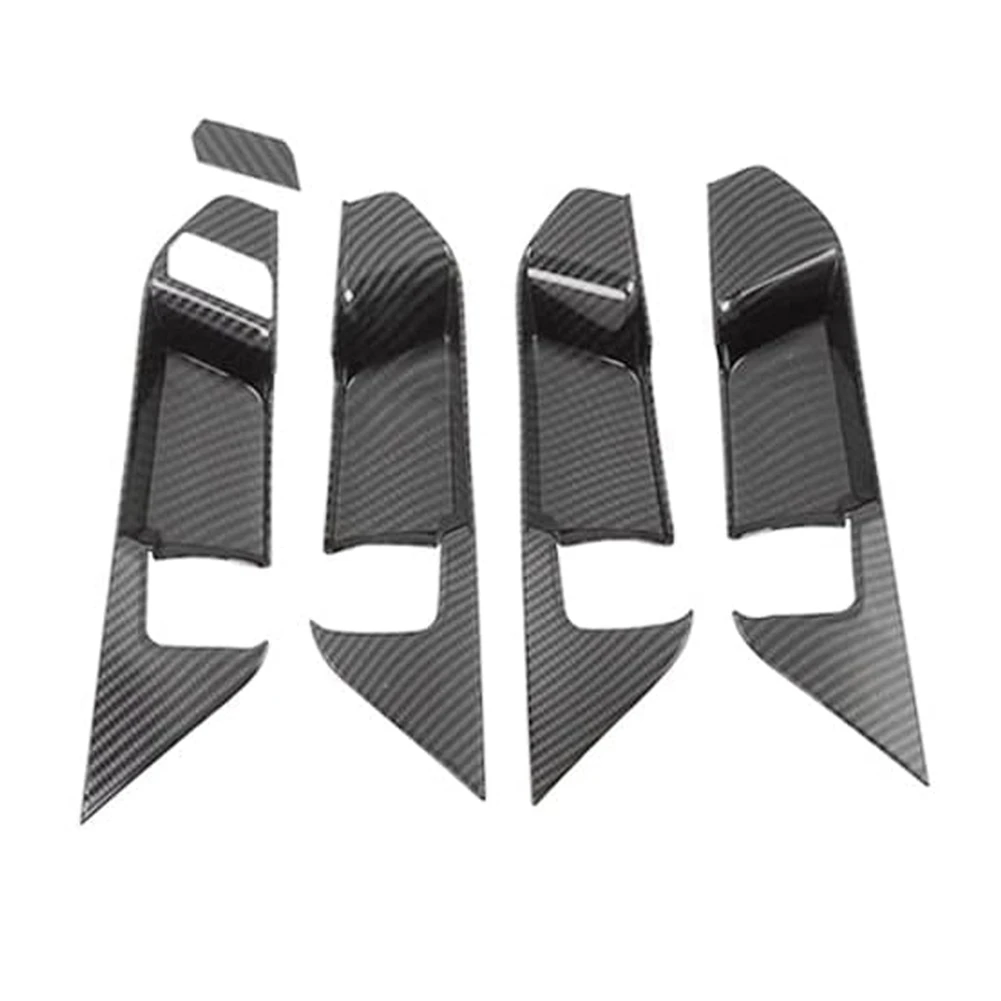 

Внутренняя отделка дверной ручки, декоративная крышка для интерьера Toyota RAV4 2019 2020 2021 2022, ABS углеродное волокно