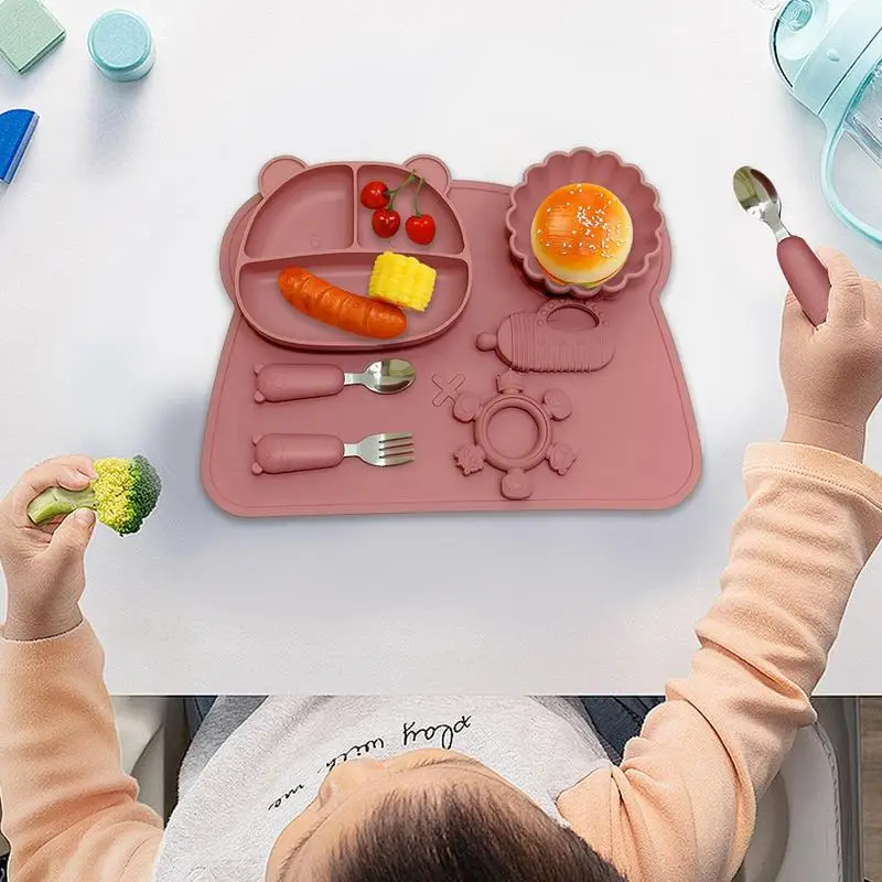 Детская силиконовая разделенная присоска 6 шт.