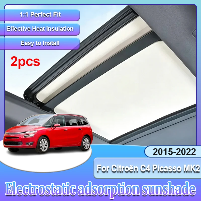 Фото Защита от солнца для люка автомобиля Citroën C4 Picasso 2015, аксессуары MK2 2016-2022, УФ-защита, адсорбционный солнцезащитный козырек, автозапчасти №2