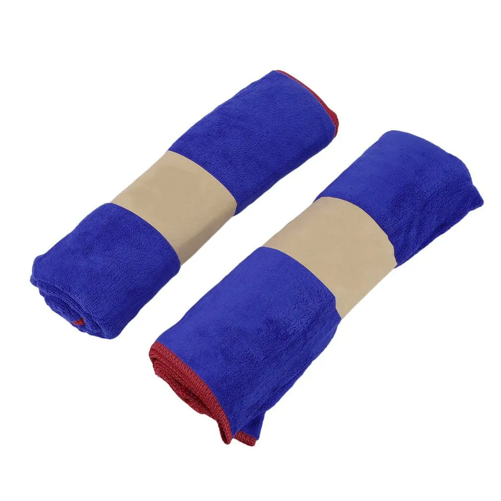 

2Pcs 60*90cm Blue Fast Drying Microfibre Cloth Car Washing Dust Removing Ultra Soft Cleaning Towels Absorbent Kitchen Cloths