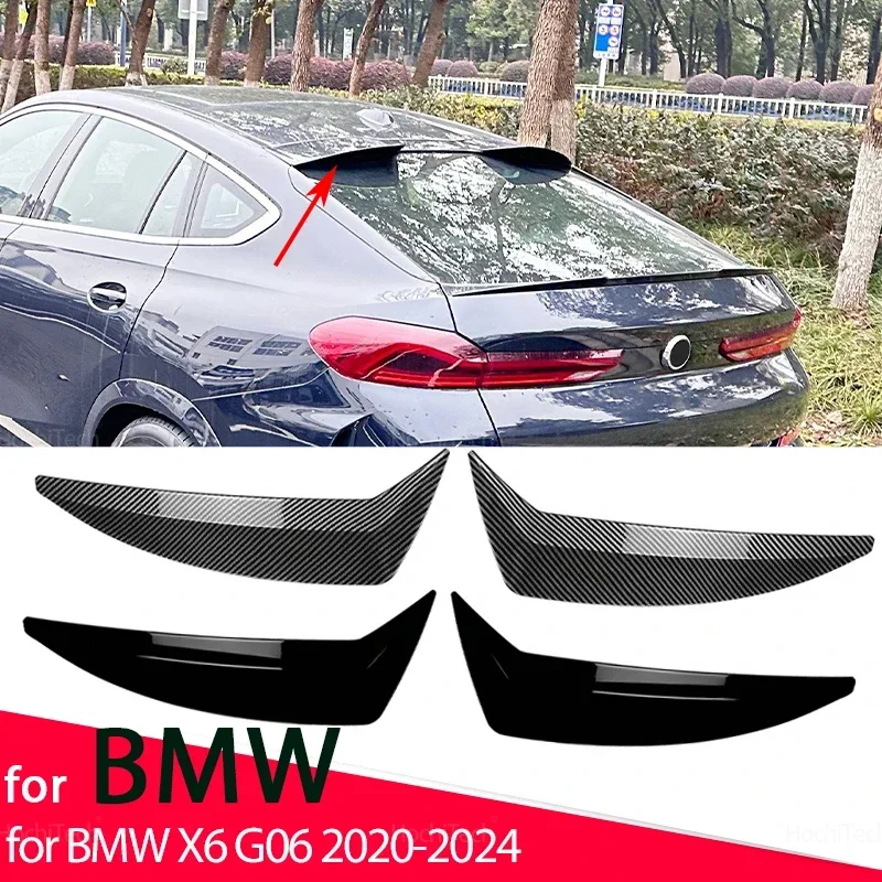Для BMW X6 G06 2020 2021 2022 2023 2024 Автомобильный задний спойлер Сплиттер крыши Хвостовое