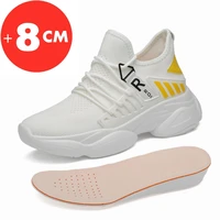 men fashion sneakers elevator shoes for men casual mesh outdoor summer leisure height increase insole 8cm lift platform shoes