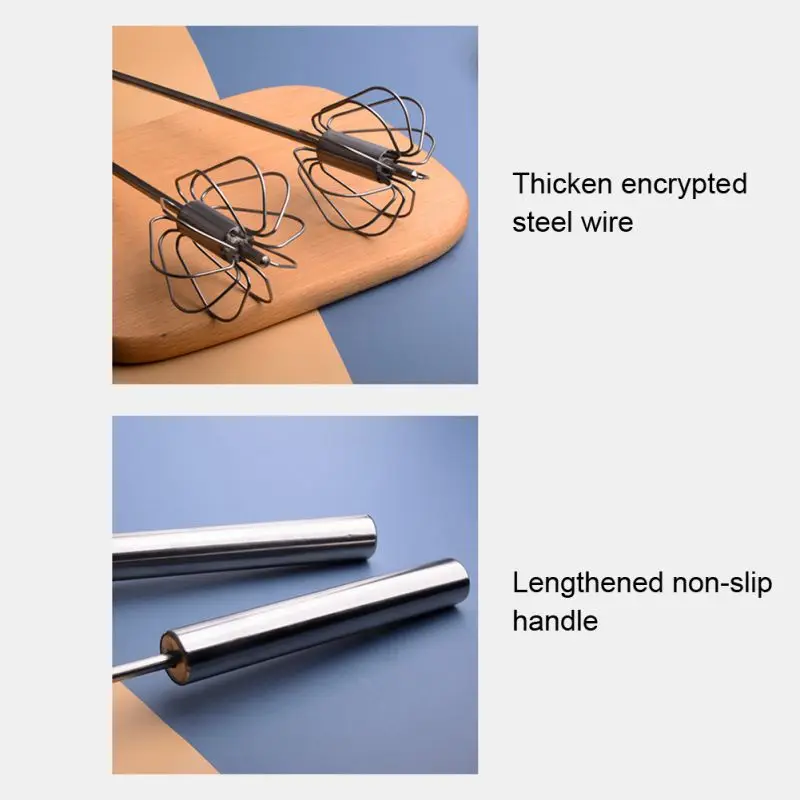 10 Inches High Quality  Stainless Steel Manual Eggbeater Cof