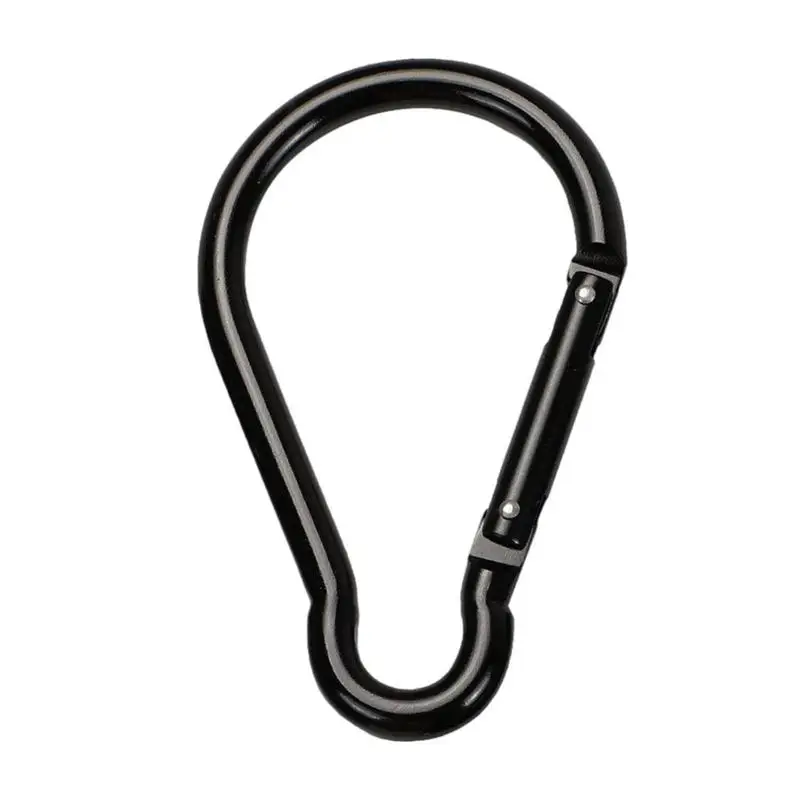

Black Carabiner Clip Aluminum Carabiner Clip Aluminum Alloy Large Lightweight Carabiner Clip For Non-Locking Design Gourd Shape