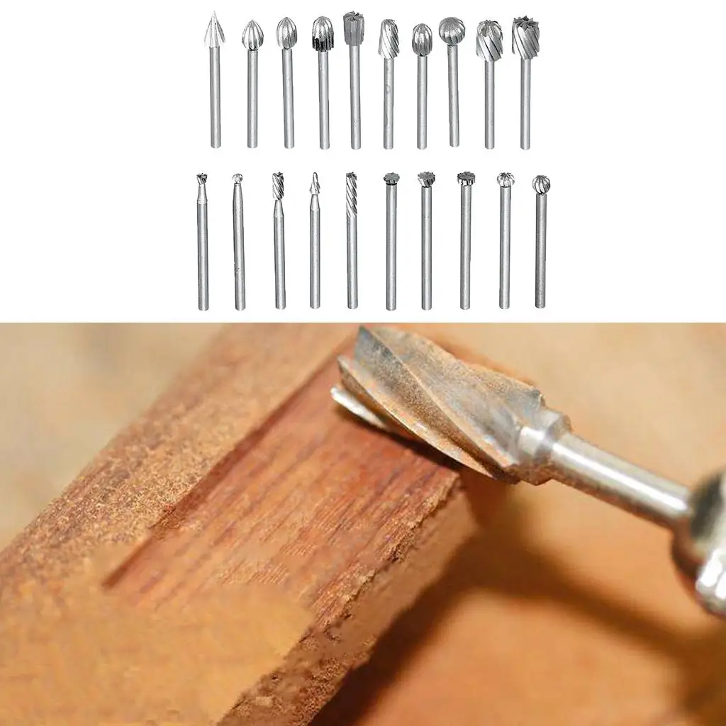 

Set of 20 Routing Router Bits Carving Milling Cutter for Woodworking Carving