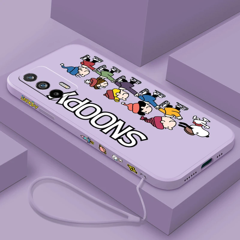 Мультяшные забавные S-Snoopys для OPPO Reno 9 8 7 6 5 4 Z SE Pro Plus Lite жидкий левый шнур