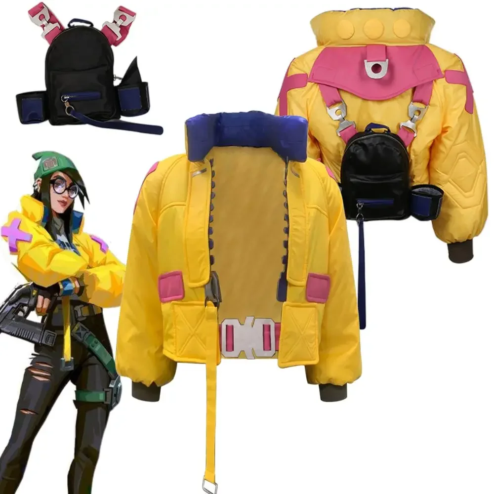 Killjoy Косплей Фантазия Костюм Желтая куртка Пальто для женщин Маскировка с