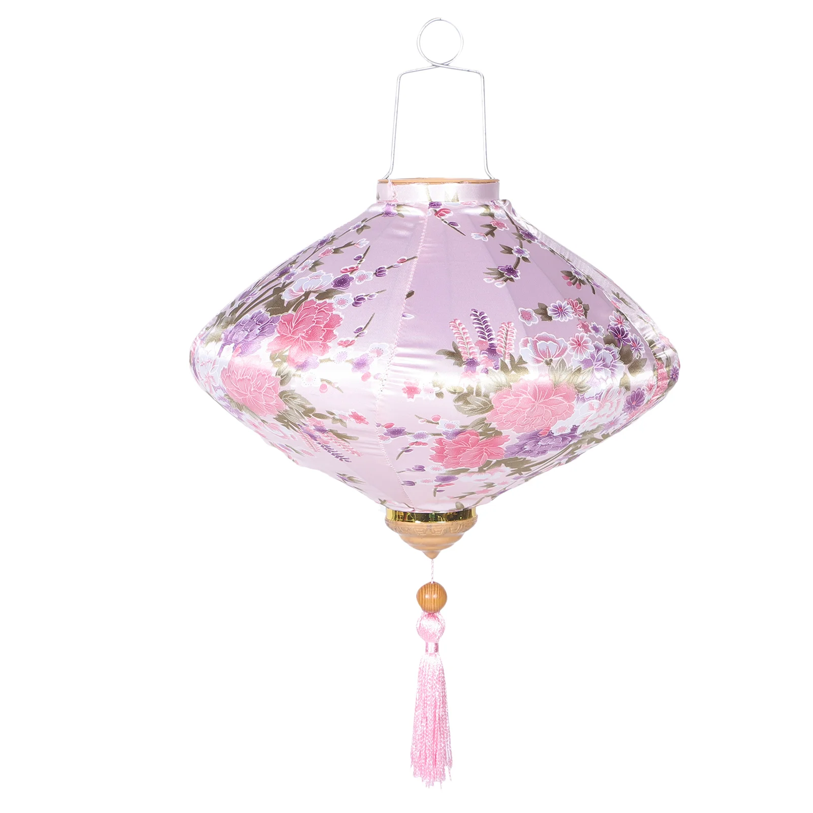 

Vietnamese Lanterns Hanging Decor Printing Paper Chinese Steel Wire Silk Decorative Outdoor