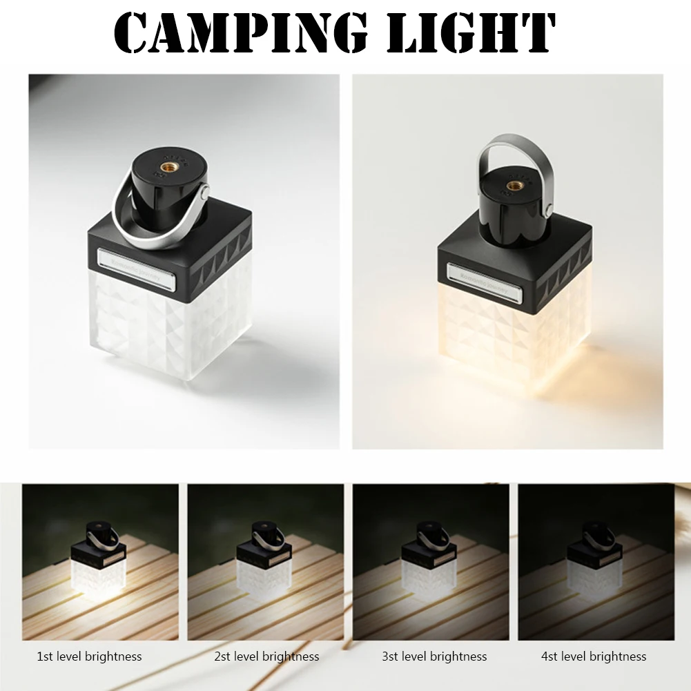 

Camping Lantern 4500mAh Camping Atmosphere Lamp IPX4 Waterproof USB Rechargeable LED Power Bank for Outages Hiking Fishing
