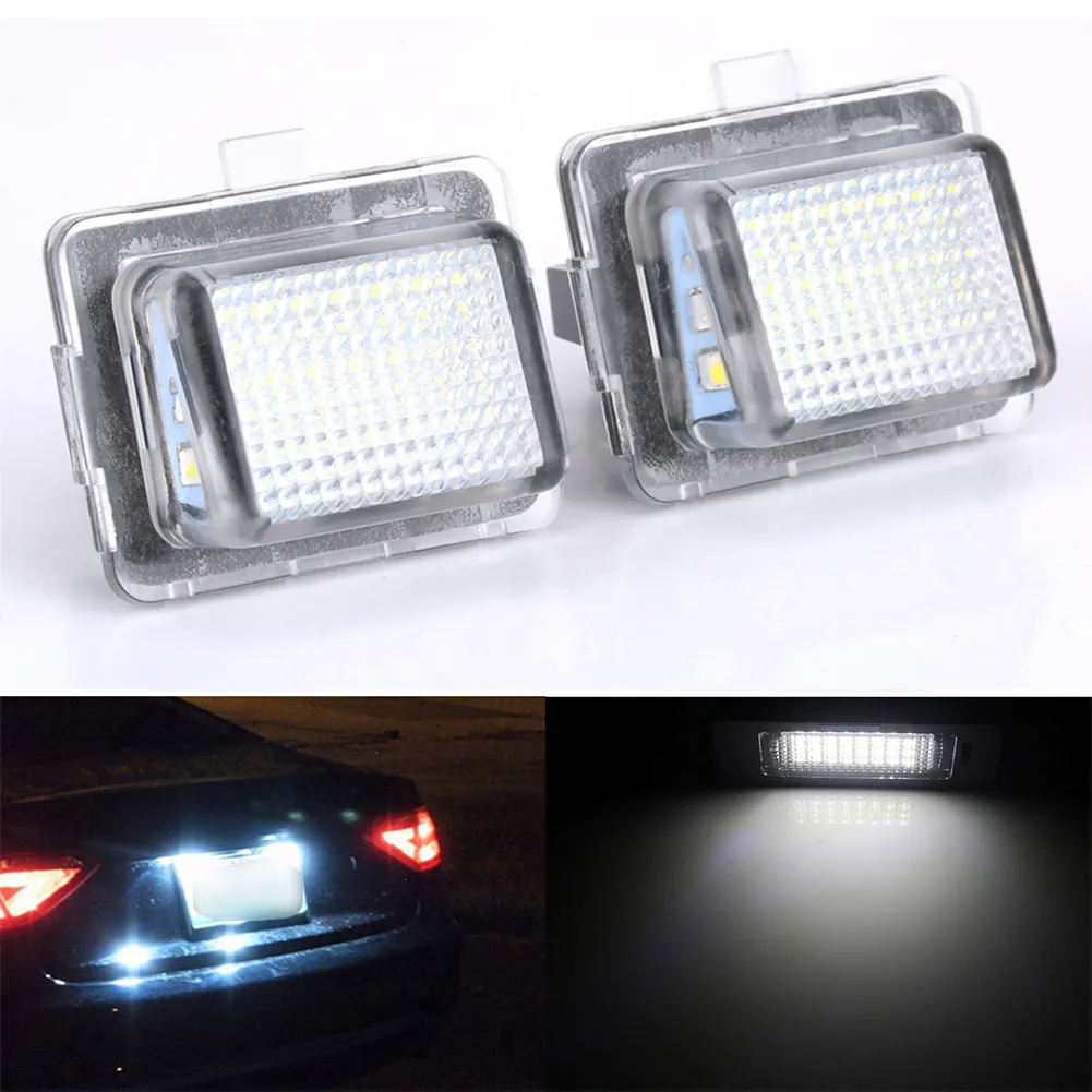 

2PCS LED Number License Plate Light Lamp For Benz W204 2008-2010 C300 C350 White 12V High-quality For Mercedes-Benz W221 S600
