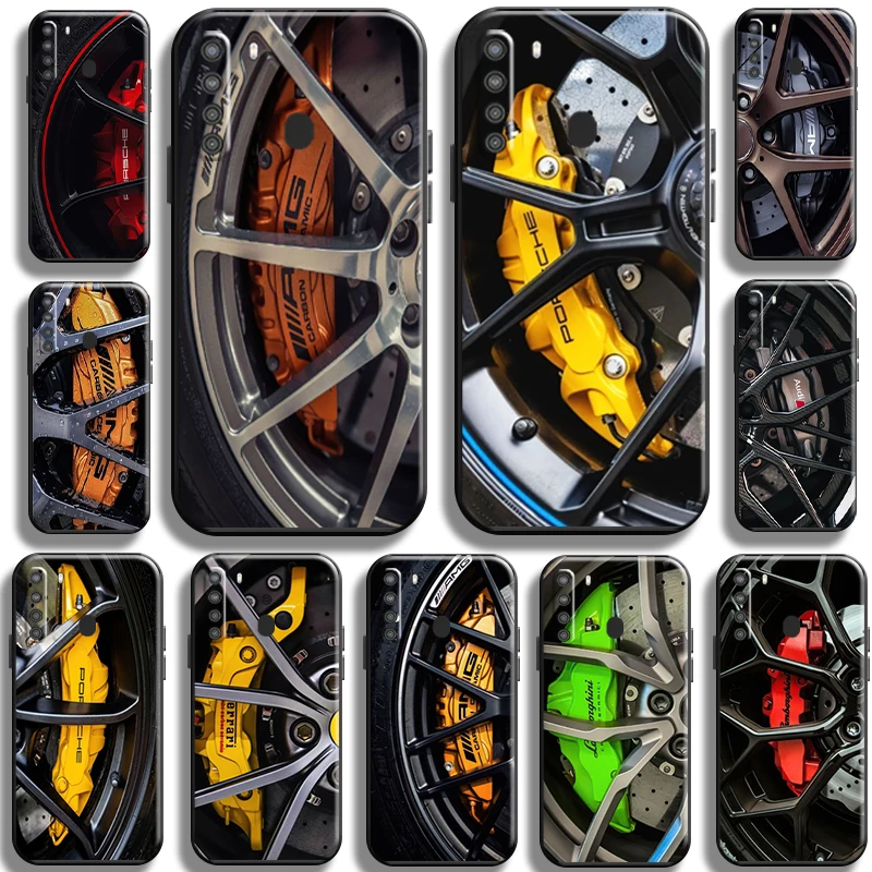 

Luxury Sports Cars Tire Wheels For Samsung Galaxy A21 A21S Phone Case Liquid Silicon Soft Carcasa Cover Coque Cases Black TPU