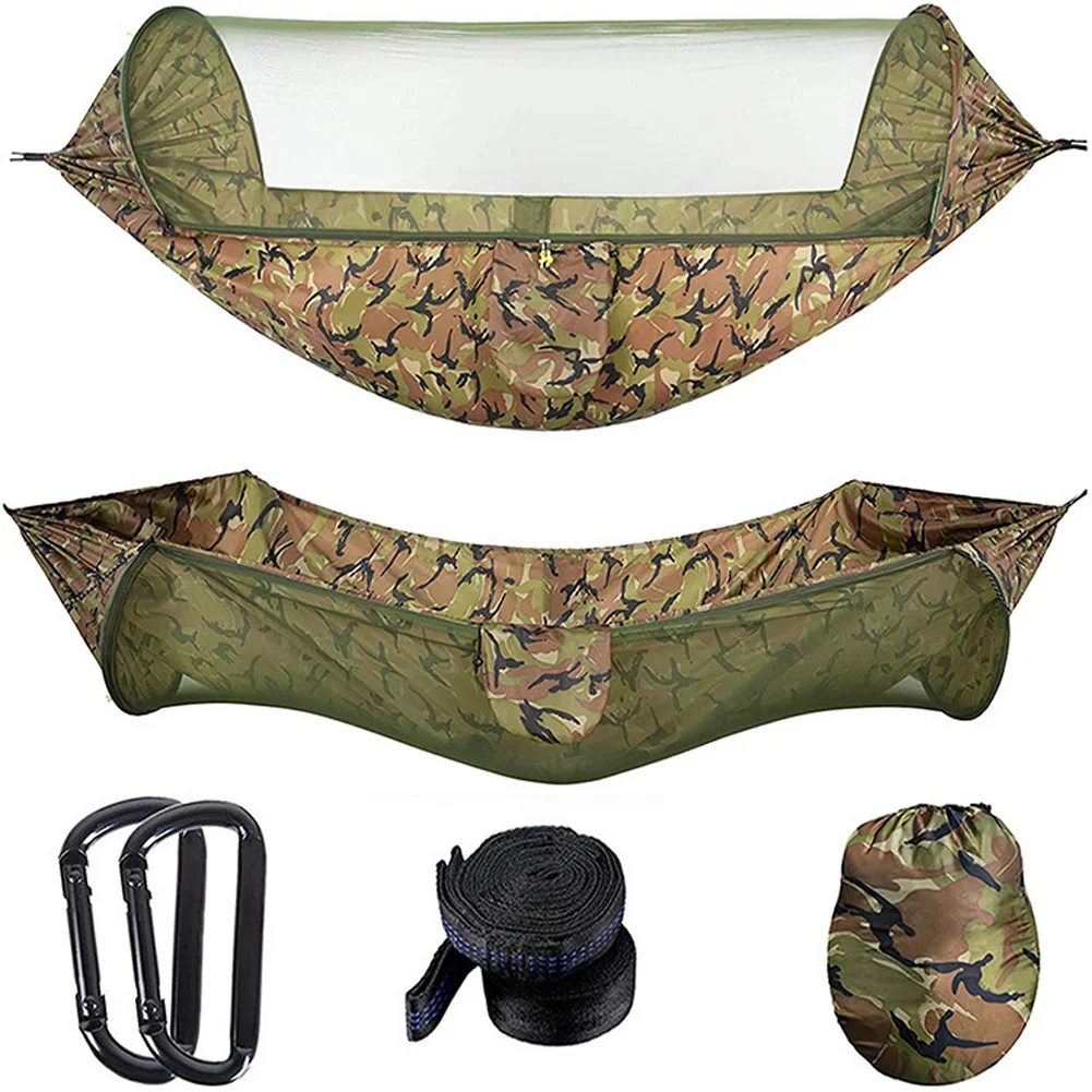 

Outdoor Camping Double-Hammock Adult With Removable Mosquito Net Sunshade Tent Mosquito Net Hammocks 290x140cm Single Opp