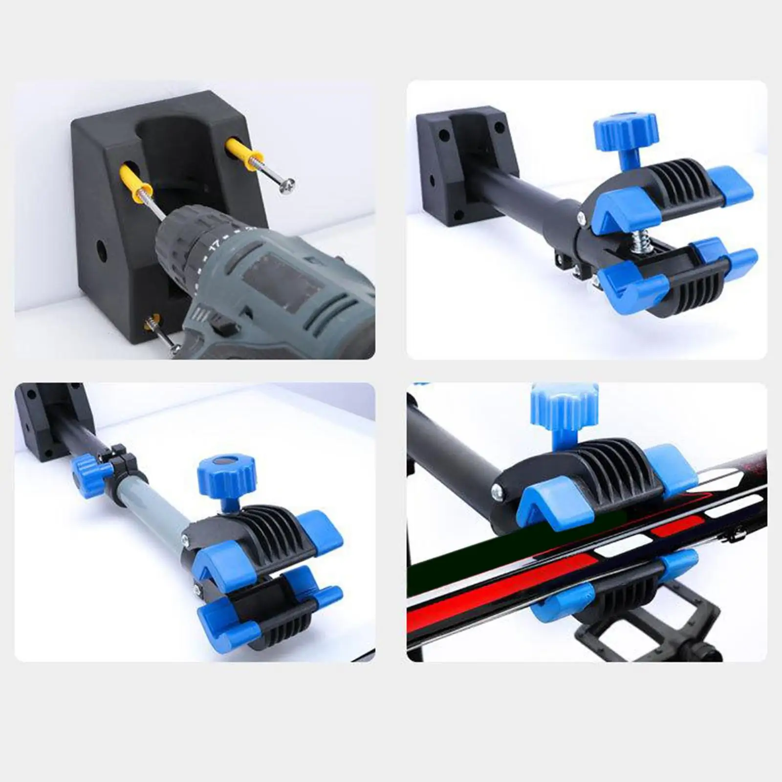 Фото Настенное крепление для велосипеда, держатель-зажим, подставка для ремонта велосипедов, инструмент для механика №4