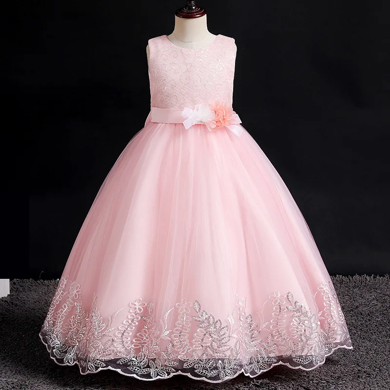 

For 3-12Y Kids Girls Bow Tie Princess Dresses vestidos Baby Girls Dress Children's Clothes Carnival Costume Infant Party Dress