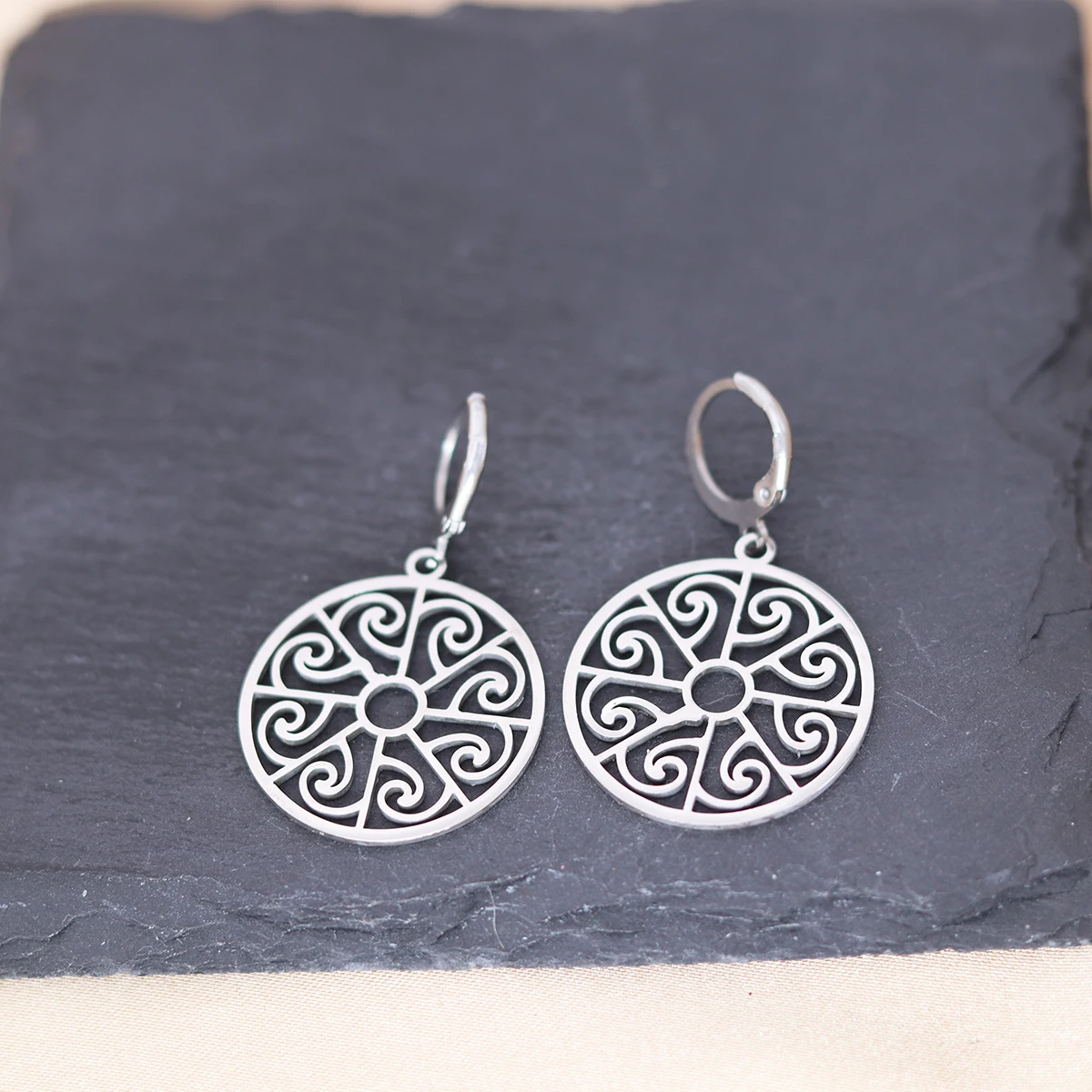 Chandler Женская славянская искусственная женская подвеска, серьги-кольца, простое украшение, день рождения, серьга-талисман, подарки для женщин