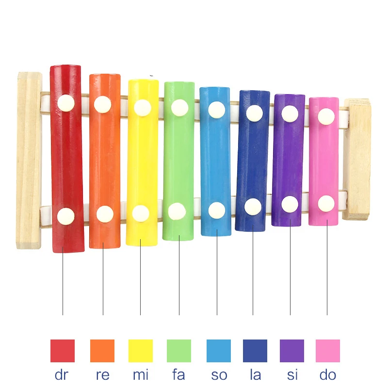 

Hand Knocking Piano Kid Wooden Eight-Tone Baby Infants Xylophone Early Education Percussion Instrument Toys Enlightenment Puzzle