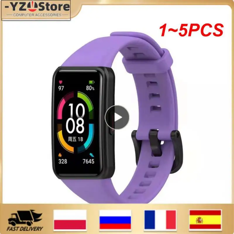 

Сменный ремешок для Huawei Band 6, силиконовый браслет для Honor Band 6, Huawei Band 6, 1 ~ 5 шт.