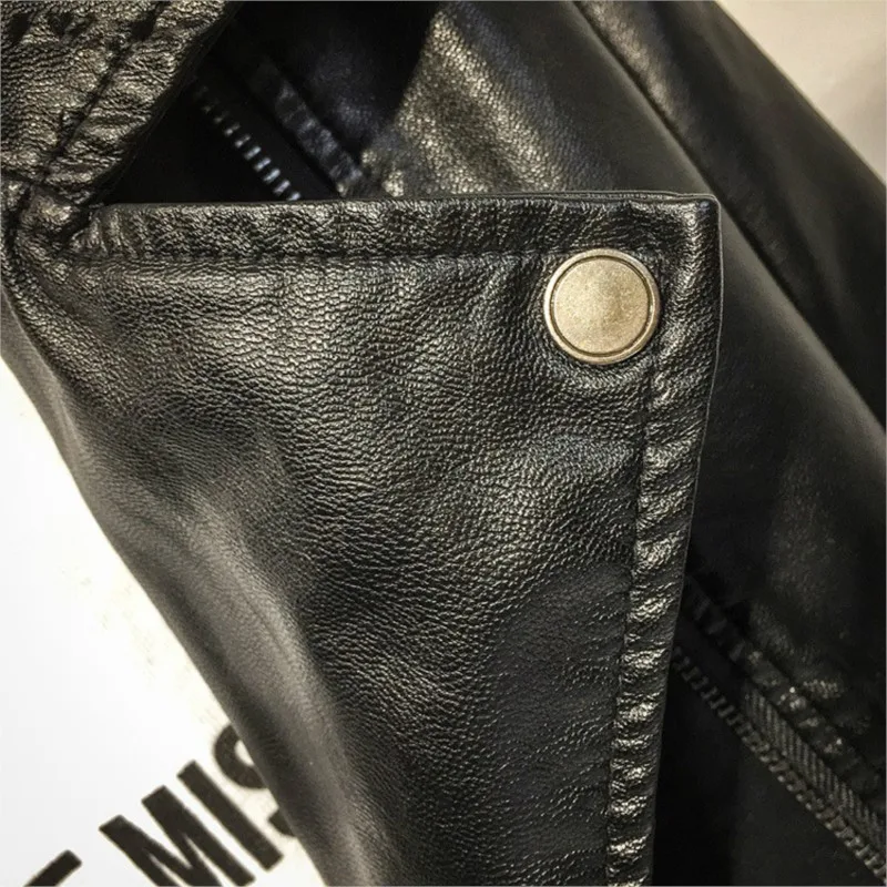 SUSOLA Куртка из искусственной кожи Женская трендовая яркие цвета Розовый Черный