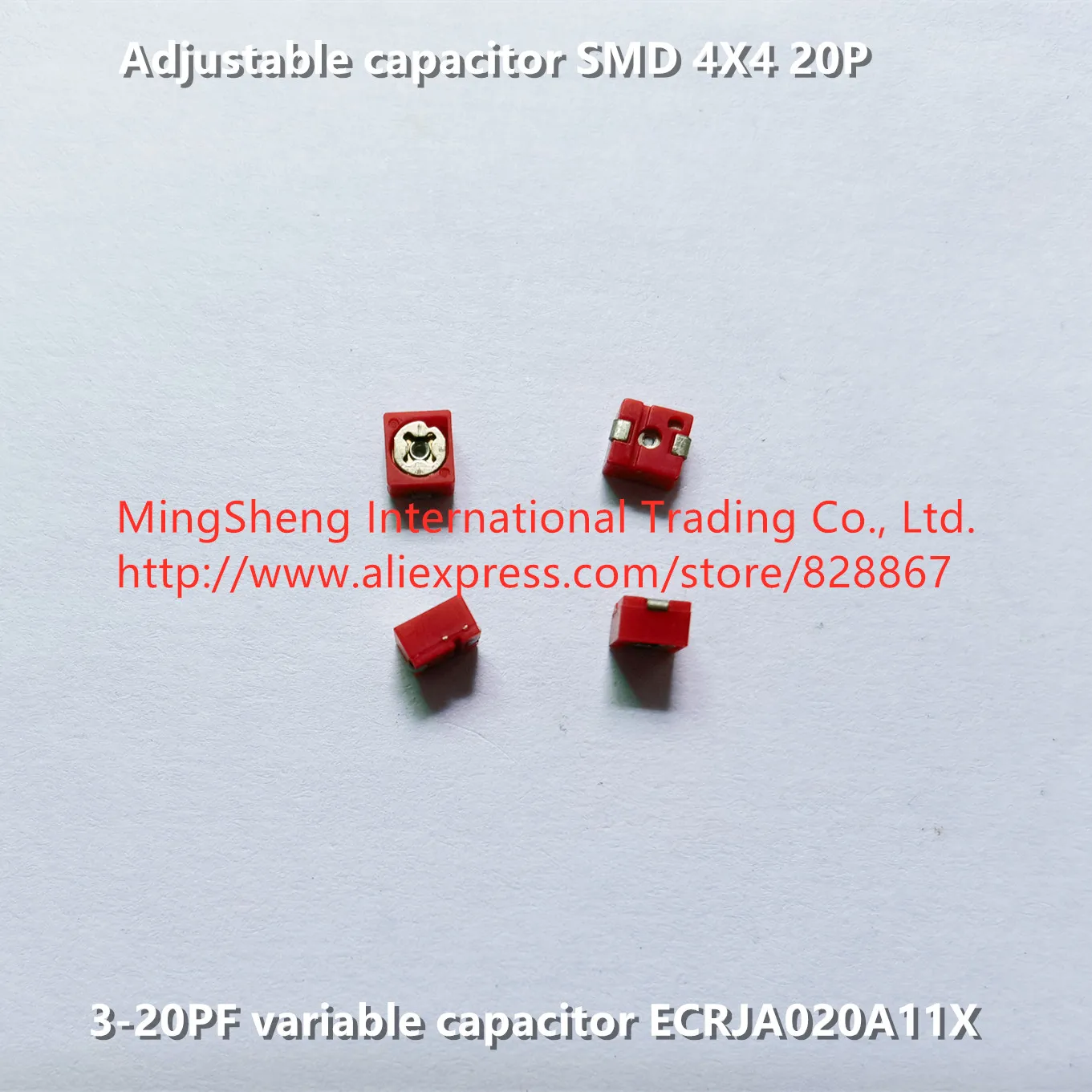 

Оригинальный новый 100% Регулируемый конденсатор SMD 4X4 20P 3-20PF переменный конденсатор ECRJA020A11X (индуктор)