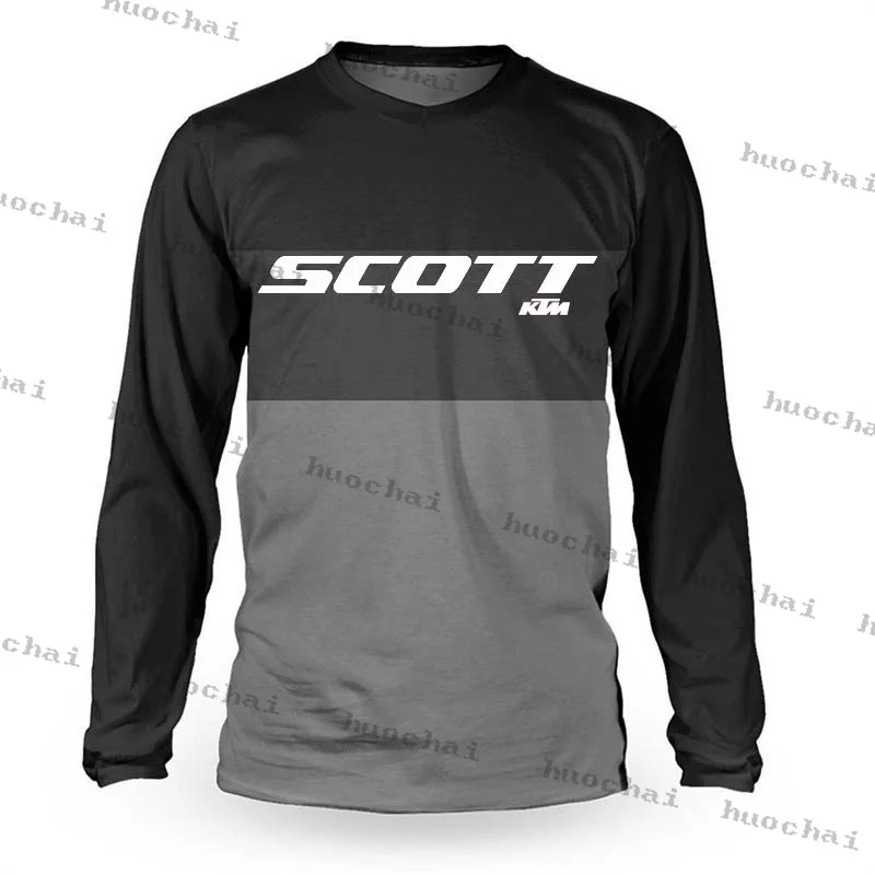 

2022 men's long sleeve maillot scott ktm enduro camisa motocross mtb mountain bike jersey bmx breathable shirt