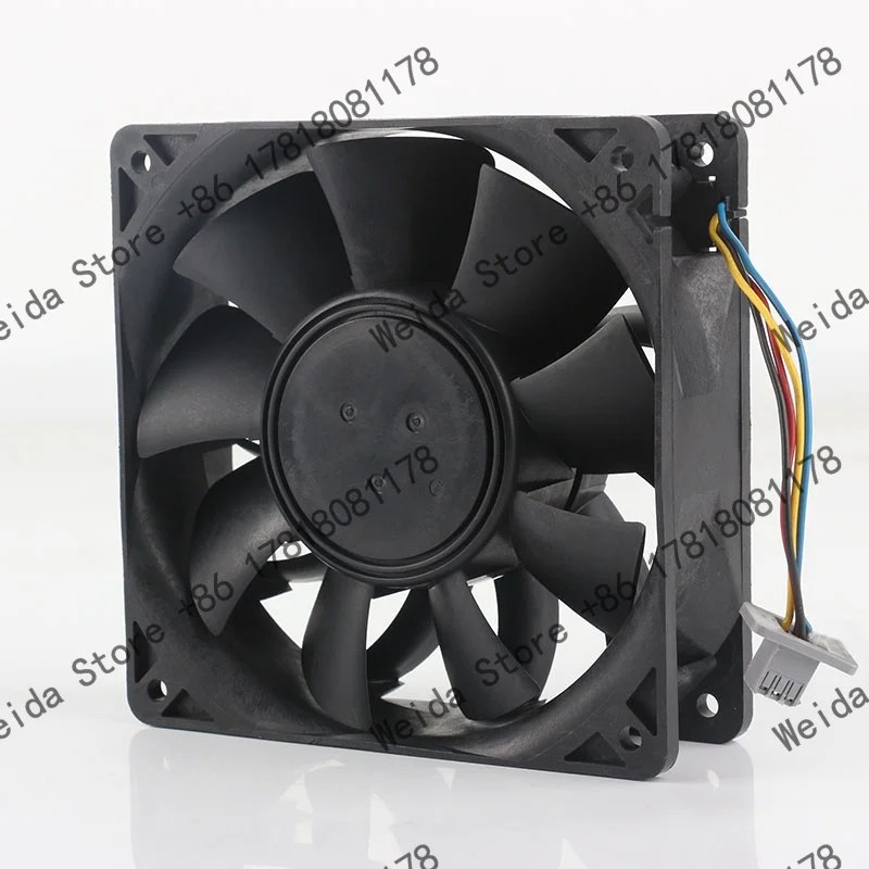 Фото Вентилятор охлаждения Nidec 12V 3.3A AC EC 12038, 120x120x38 мм, 4-проводной, TA450DC V34809-35, 12 см, с мощным PWM-управлением №4