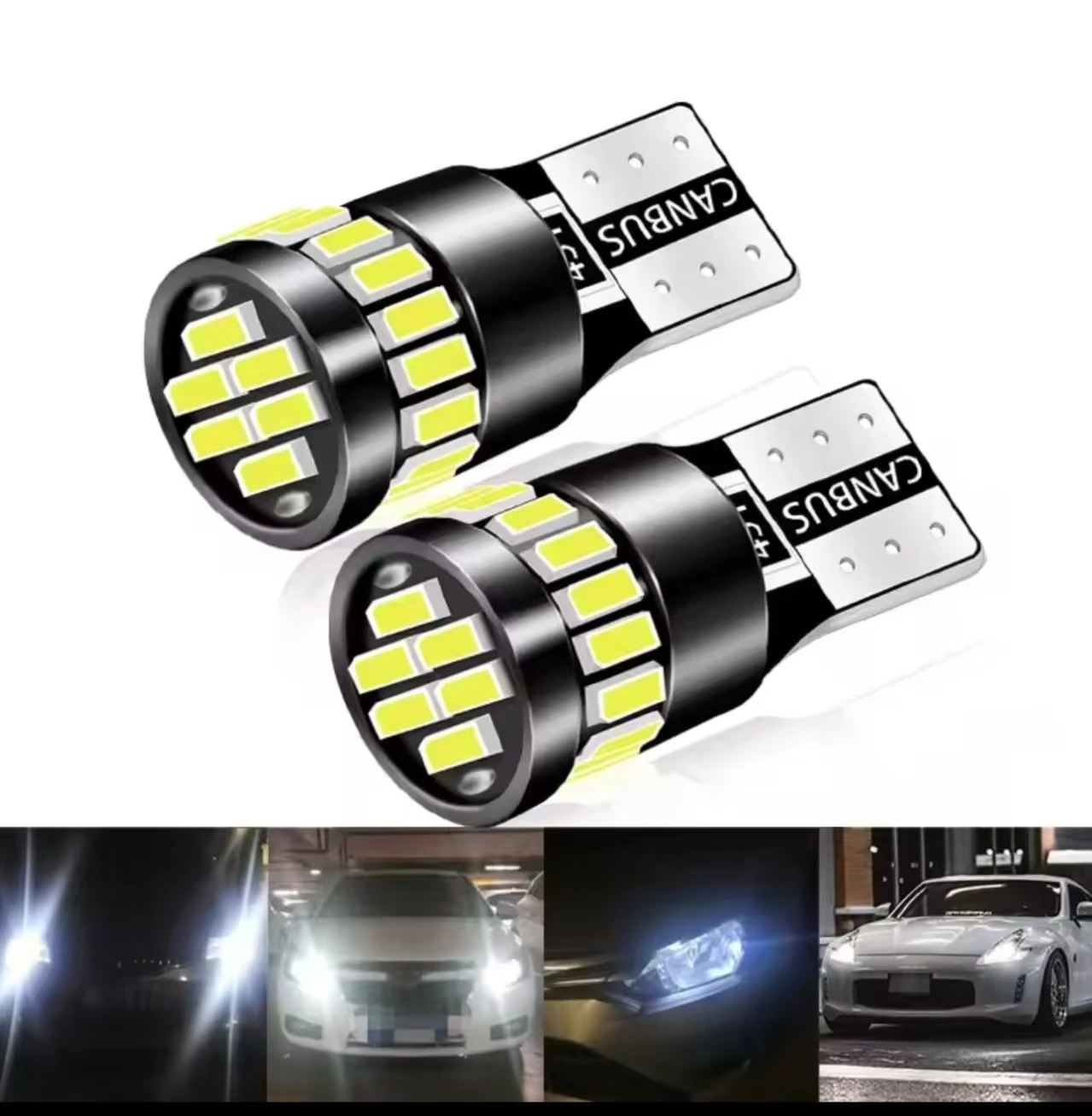 Фото 2x W5W T10 21SMD светодиодные лампы Canbus для салона автомобиля, лампы для парковки, позиционная лампа, купольные лампы для чтения с картой №1