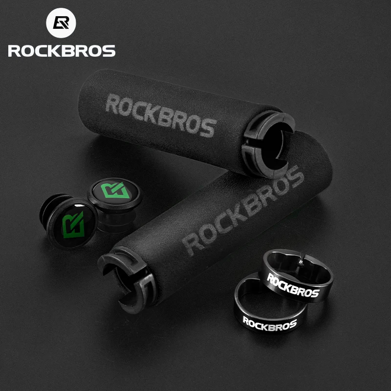 

ROCKBROS Bicycle Grip MTB Sponge Strength Handlebar Anti-skid Shock-absorbing Soft Bike Silicone Handle Grip Cycling Accessories