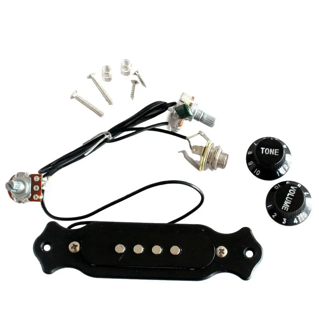 4-String Cigar Box Guitar Pickup with Volume Knob for Guitar Accessory