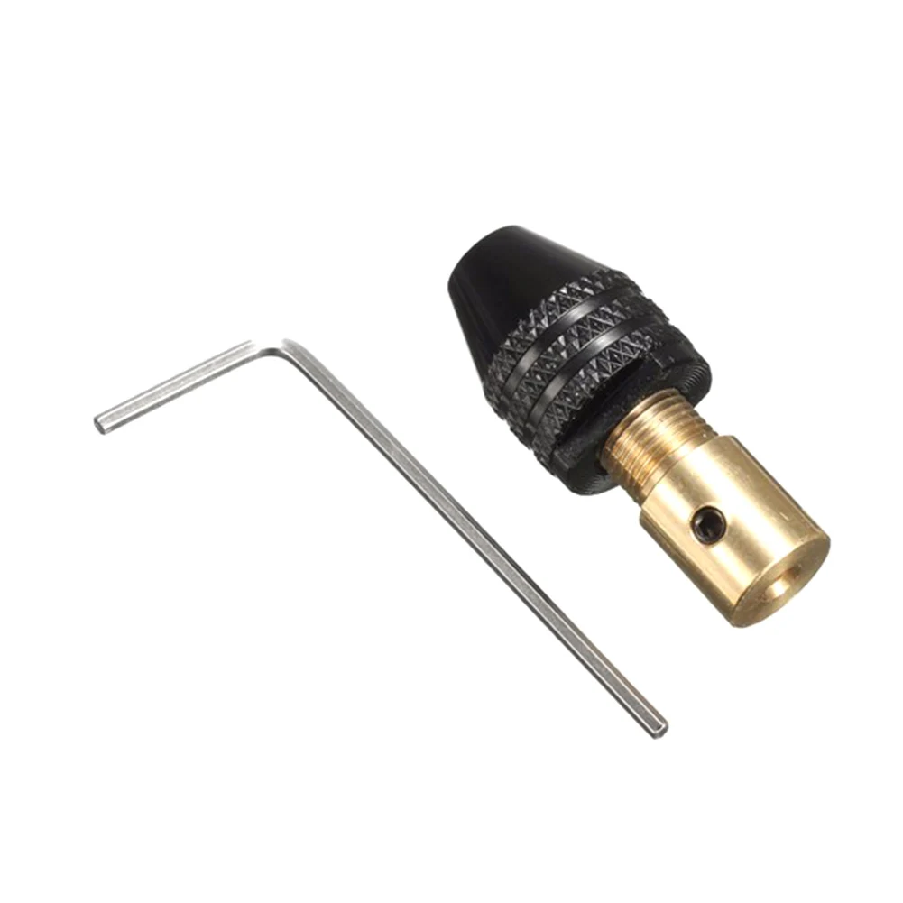 

Electric Three-jaw Head Small Handheld Mini Drill Chuck With Wrench Brass Center Shaft Portable Durable Clamp 0.3-3.5mm