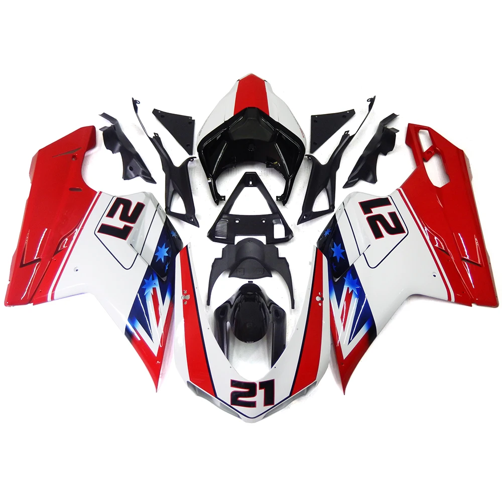 

Новый комплект обтекателей для корпуса Для DUCATI 848 EVO 1098 1198 1098S 2007 2008 2009 2010 2011 красный и черный комплект защитных чехлов для мотоцикла