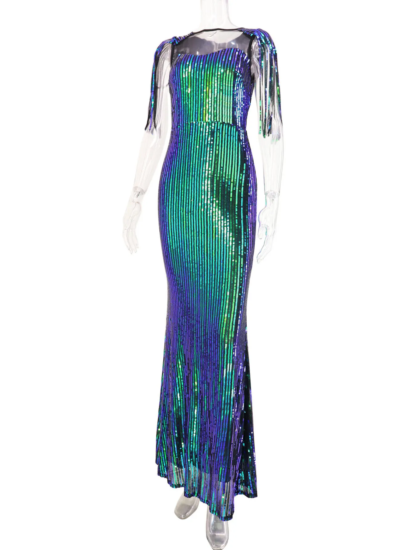 Сексуальное прозрачное облегающее летнее платье с блестками женское элегантное