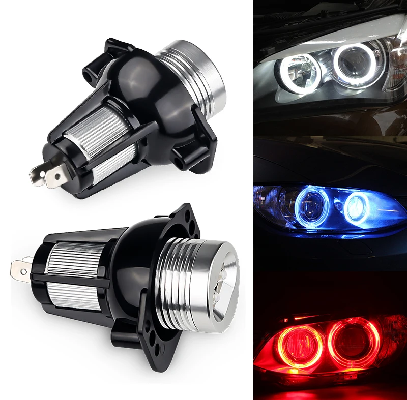 2Pcs LED Angel Eyes Marker Lights Bulbs Daytime running lights For BMW E90 E91 Canbus Error Free Car Headlights Lamps