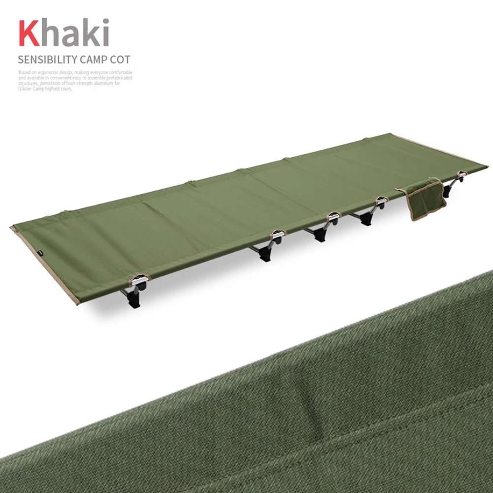 

Outdoor Camping Cot Oxford Fabric + Aluminum Alloy Ultralight With Carry Bag