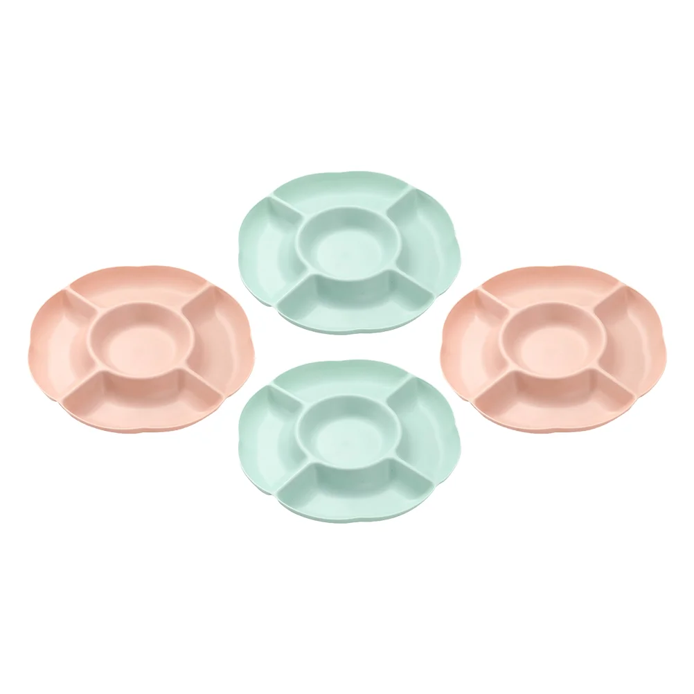 

4 Exquisite Portable Compartment Trays Containers for Home