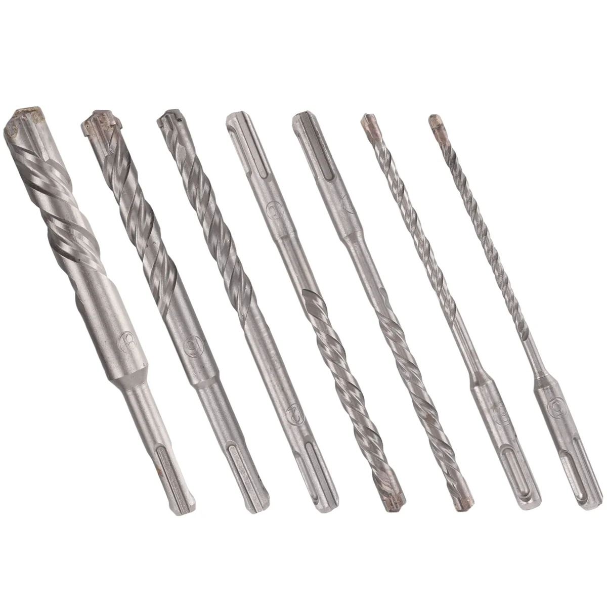 Набор ударных сверл SDS Plus из 7 шт. (4 канавки) для бетонных кирпичных блоков