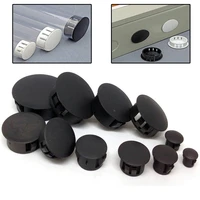 10 100pcplastic hole plug snap on cover hole nylon plugs dust caps flat head reserved hole plugging use for table box extra hole