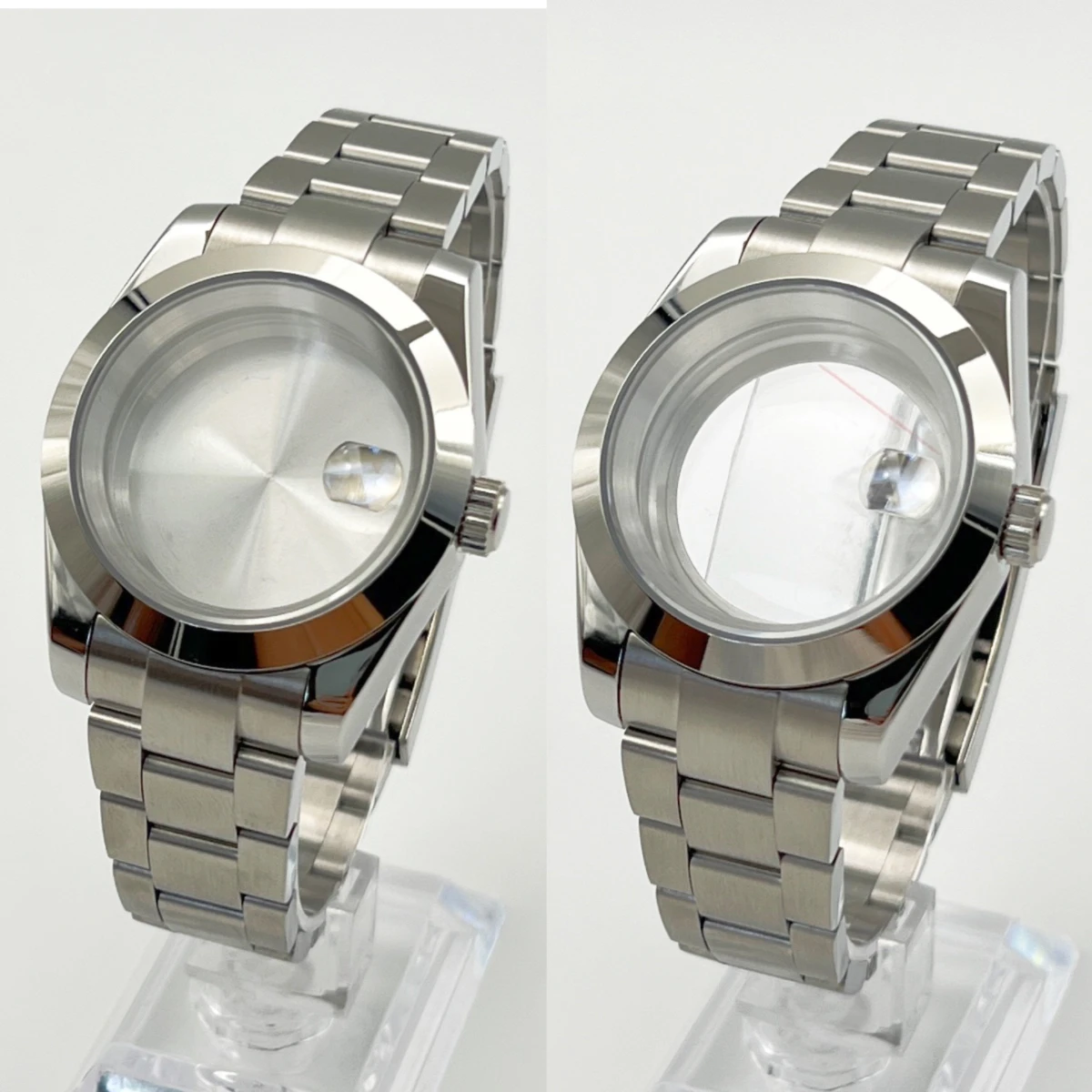 Ремешок для устриц 36 мм/39 мм модель NH35 блестящий с наклоном полностью матовый