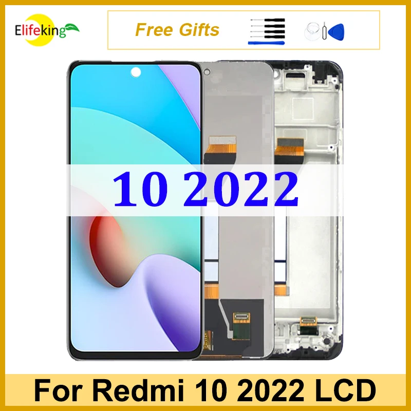 ЖК-дисплей 6,5 дюйма для Xiaomi Redmi 10 2022, сенсорный экран ...
