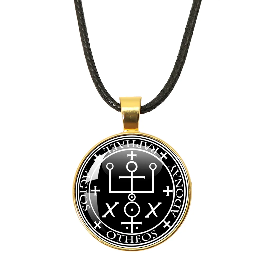 Печать семь архангелов медаль кожаная веревка ожерелье Майкл Рициэль Уриэль